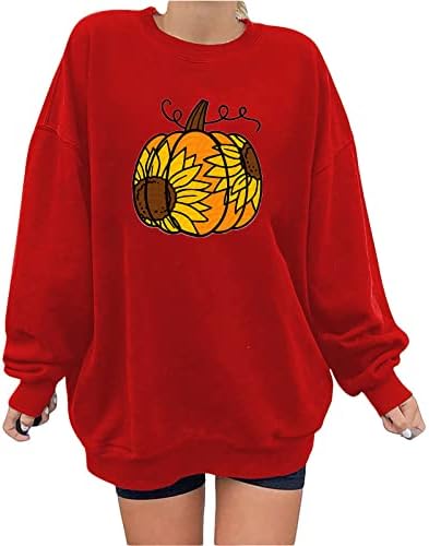 Topuri de pulovere pentru femei cu mânecă lungă Halloween Hanorace Plus Dimensiune pulover pulover cu gât rotund Pulcover Bluză