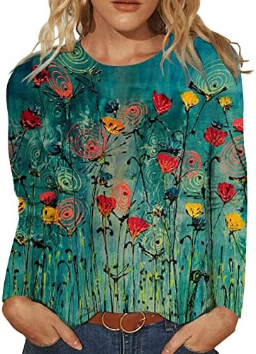 WOCACHI WOMENS 3/4 Tricouri cu mânecă de vară Topuri cu mânecă scurtă Casual Camhneck Tricouri ușoare Bluză florală Noutate