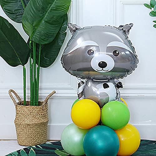 HORUIUS Raccoon baloane Raccoon în formă de folie Mylar baloane pentru Baby Shower Copii Băieți Woodland Animale Tema Birthday