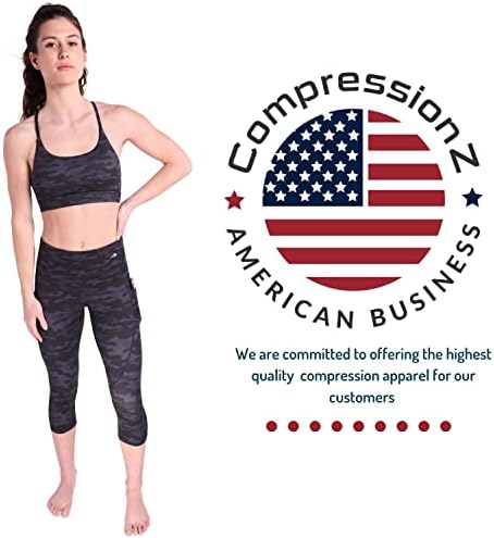Compresie compresie Capri jambiere pentru femei - yoga capris, colanți de alergare, pantaloni de gimnastică