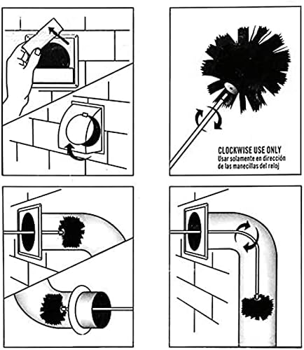 QDY-coș de fum perie coș de curățare perie și tije Kit electric Drill Drive zdrobitoare instrument de curățare cu 6/9/12 Nailon