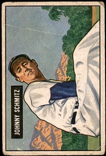 1951 Bowman 69 Johnny Schmitz Chicago Cubs Fair Cubs