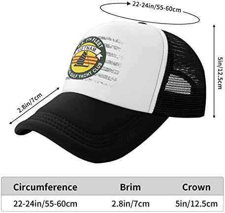 Tonkin Gulf Yacht Club SUA Flota a 7-A Vietnam Trucker Hat pentru bărbați sau femei-Mesh baseball Snapback Cap în aer liber