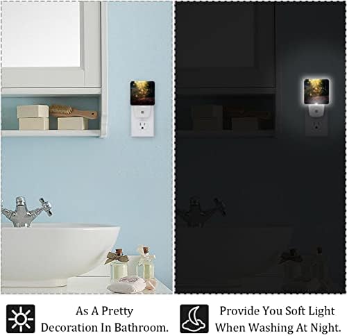 RodailyCay senin-Light Light Light Light Light, 2 pachete Lumini de noapte se conectează la perete, lumini de noapte cu LED-uri