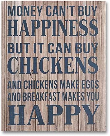 Banii Godblessign nu pot cumpăra fericirea, dar poate cumpăra pui și puii fac ouă, iar micul dejun te face fericit, semn de