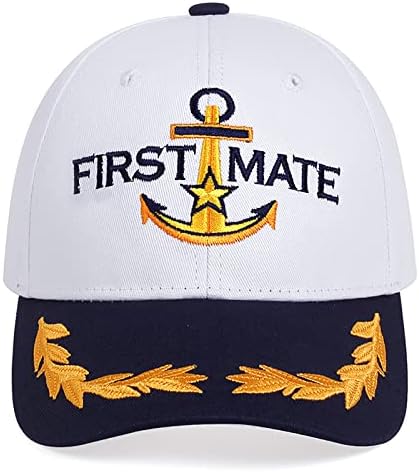 Capitanul & amp; primul Mate pălărie marinari pălărie nautice Marine marinar Navy Pălării Snapback reglabil mare capac pentru