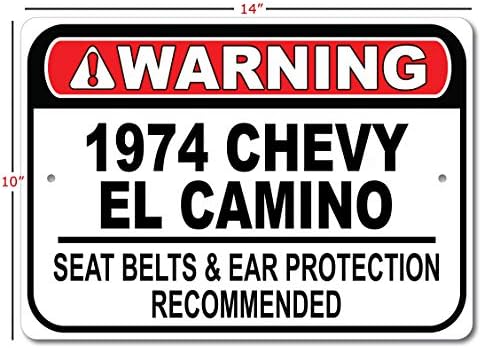1974 74 CHEVY EL CAMINO CEL DE SEAT RECOMANDAT RECOMANDAT DREMENT CAPA FAST, SEMNUL DE GARAGE METAL,