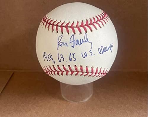 Ron destul de 59 63 65 Champs Dodgers a semnat M.L. Baseball JSA AH66082 - Baseballs autografate