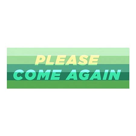 Cgsignlab | „Vă rugăm să veniți din nou -Gradient Modern” Cling | 36 x12