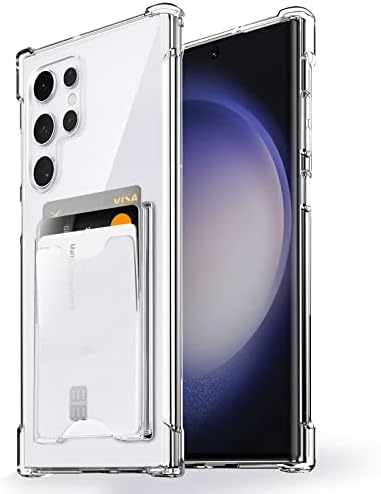 Scuturi pentru Galaxy S23 Ultra Carcs, Samsung S23 Case ultra, carcasă de portofel minimalist cu suport pentru card, acoperire