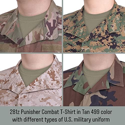 Tricou de lenjerie de corp din bumbac elastic militar 281z-drumeții tactice în aer liber - linia de luptă Punisher