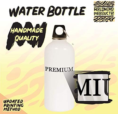Produse Molandra aromatizer - 20oz Hashtag Sticlă de apă albă din oțel inoxidabil cu carabinie, alb