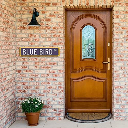 Blue Bird Dr Animal Street Sign Personalizat TEXT TEXTUL DE TEMNUL DE PĂRȚI STRADA DE PĂRȚI SEMNULUI BLUE BIRD BIRD PENTRU