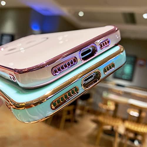 FacWeek Compatibil cu carcasă iPhone 11 Clină, Elegant Gold Smile Gold Husa, protecție anti-zgârietură a lentilelor și colțuri