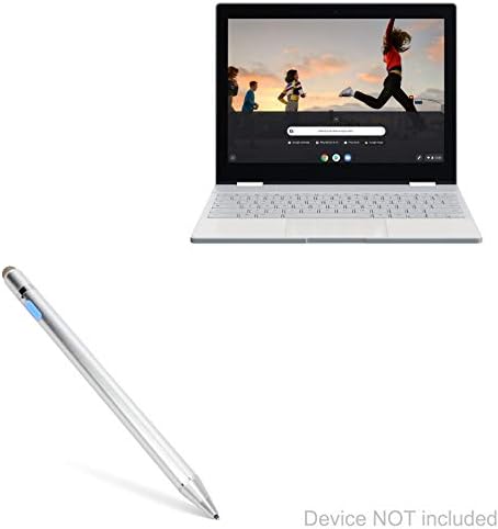 Boxwave Stylus Pen compatibil cu Google Pixelbook - Accuupoint Active Stylus, Electronic Stylus cu Sfat Ultra Fine pentru Google Pixelbook - Silver metalic