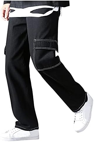 Zdfer bărbați pantaloni cu picioare largi de zebră model drept baggy atletic jogger fitness în aer liber, pantaloni de blugi întinși pantaloni de blugi