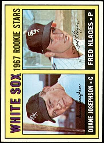 1967 Topps 373 White Sox Rookies Duane Josephson/Fred Klages Chicago White Sox Ex/Mt White Sox