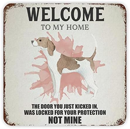 Amuzant pentru animale de companie pentru câini metalice placă câine pentru animale de companie binevenit la domiciliu, câine