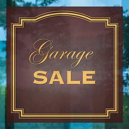 Cgsignlab | „Vânzare de garaj -Clasic Brown” Clarea ferestrei | 8 x8