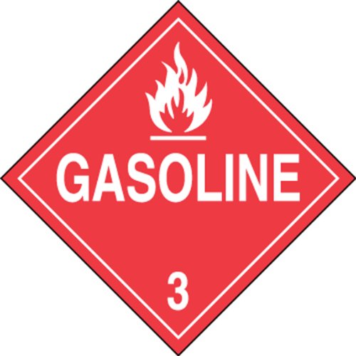 AccuForm Signs MPL304CT1 PF-cardstock Clasa de pericol Clasa 3 Dot Placed, legenda benzină 3 cu grafic, 10-3/4 lățime x 10-3/4