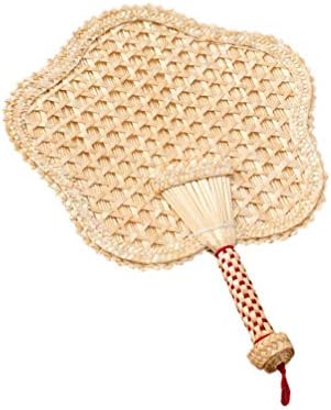 Veemoon Decor chinezesc Fanii Natural Hand, Fan de frunze tricotate manual țesut manual ventilator de răcire ventilator de