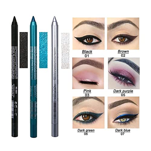 2 culori Eyeliner Pen, fard de ochi Creion, Pearl Eyeliner Kit metalic Eyeliner creion Glitter Eyeliner pentru femei Eye &