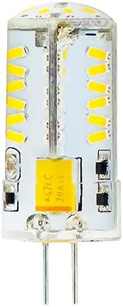 Fără pâlpâire Led G4 4.5 W Bec Bi-Pin base 2700K bec alb cald, AC/DC 12V, echivalent înlocuire cu Halogen 40W, Non-Dimmable, SMD3014, pentru peisaj, iluminat candelabru, 1 pachet
