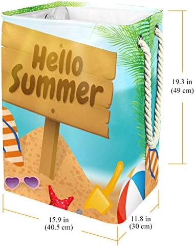 DEYYA coșuri de rufe impermeabile înalt Robust pliabil salut vară plajă imprimare împiedică pentru copii adulți băieți adolescenți