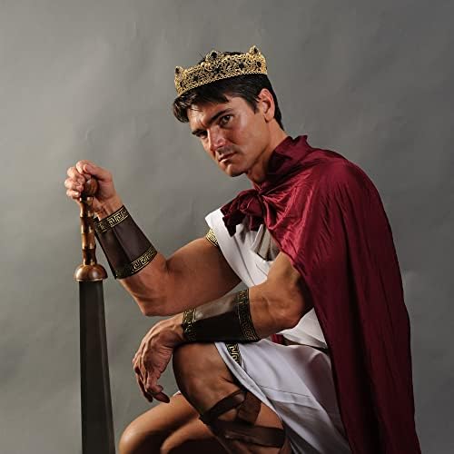Coroana regelui balului pentru bărbați Prinț băieți bărbați metal Medieval bandă Tiara Set cadou, accesoriu pentru păr pentru