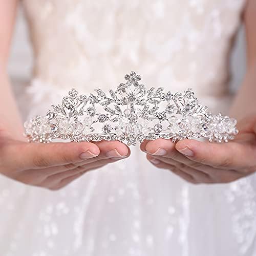 Wekicici cristal Regina Tiara Stras nunta coroana concurs Tiara bandă pentru fete sau Femei Ziua de nastere petrecere nunta