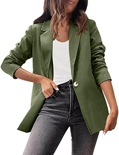 Femei Jacheta ușoară pentru femei Color Solid Casual Blazer cu mânecă lungă Sump mic Temperament Slim Top Coat Anoraks