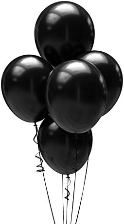 Pachet de baloane negre de 100 de piese-balon negru set pentru decorațiuni de petrecere-baloane groase din latex negru-ideal