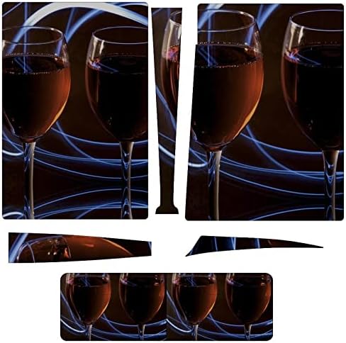 Alcool vin roșu plin de protecție piele acoperi Design Wrap Decal autocolant compatibil cu PS5 Disc versiune consola și controler