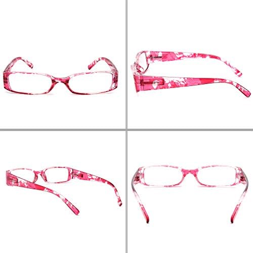 IVNUOYI lectură ochelari Albastru Lumina blocarea 6 Pack Doamnelor calitate moda cadru dreptunghiular cu Confort Primăvară