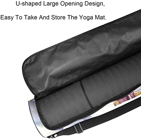 RATGDN Yoga Mat Bag, Herefords pictura exercițiu Yoga mat Carrier Full-Zip Yoga Mat Carry Bag cu curea reglabilă pentru femei