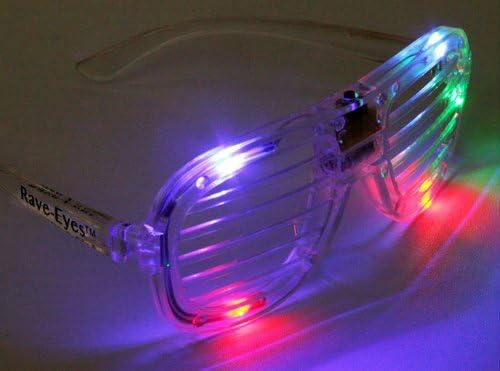 LED intermitent ochelari cu fante Rave-ochi pentru rave sau petreceri-cristal