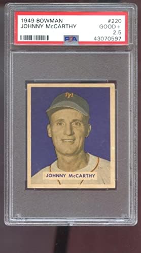 1949 Bowman 220 Johnny McCarthy PSA 2.5 Carte de baseball gradat Sioux City Western - Carduri de baschet nesemnate