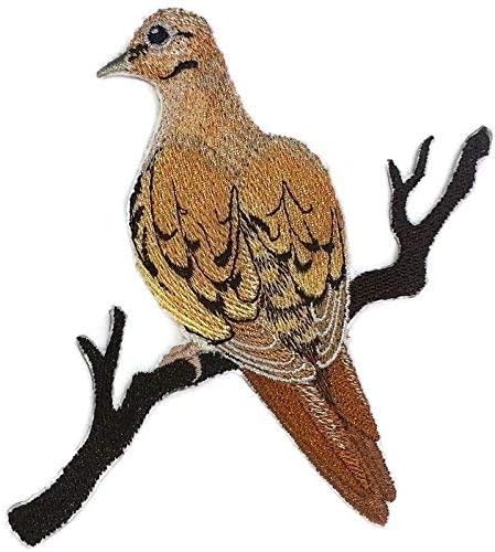 Natura țesută în fire, uimitoare Birds Kingdom [porumbel unic de doliu] [personalizat și unic] Patch de fier brodat pe/cusut