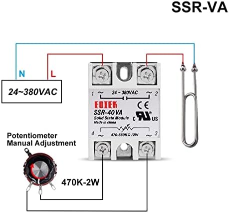 SSR 10VA 25VA 40VA Solid State Reley Regulator de tensiune Regulator 24-380V AC cu potențiometru 10a 25a 40a