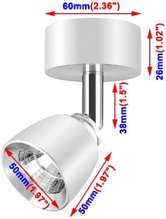 Brillraydo 5w Pure White LED Plafon ușor imagine Lătă spot Lampă de argint Finish