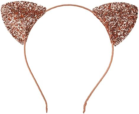 LEEYDESIGN Glitter Cat Ears cadouri Glitter Hair Bands Cat Ears Headband pentru purtarea zilnică și decorațiuni de petrecere,