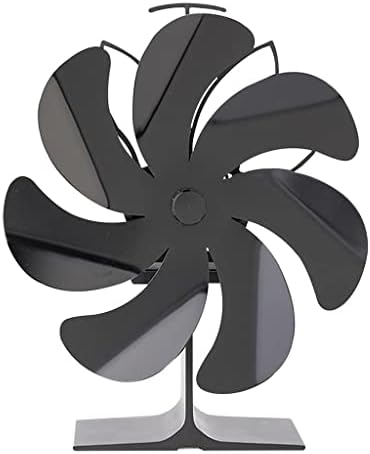 Uxzdx Cujux căldură alimentat aragaz ventilator negru acasă semineu ventilator liniștit jurnal lemn arzător eficient de căldură