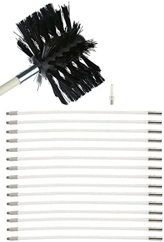 QDY-set flexibil de curățare a coșului de fum perie de măturat și kit de tijă funingine tije de curățare pentru coșuri de fum