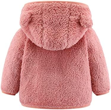 Nou-născut Copil Fete Băieți jacheta urs urechi Hooded îmbrăcăminte exterioară fermoar cald Toddler Băieți iarna Paltoane 2t
