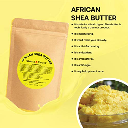 Unt de shea african nerafinat 1 lb / 16 oz Galben, gradul A Natural pur & brut. Proaspăt hidratant, Ideal pentru pielea