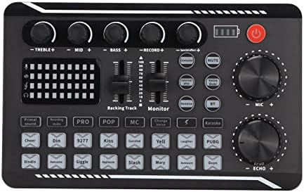 KUIDAMOS F998 placă de sunet Live reducerea zgomotului placă de Mixer de sunet cu 12 Efecte sonore și 8 Moduri Live compatibile