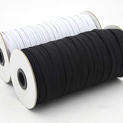 TOYANDONA Cercei lucrate manual curea pentru bărbați bandă elastică neagră cordon Elastic DIY, 393, 7x0, 2 inch cordon Elastic