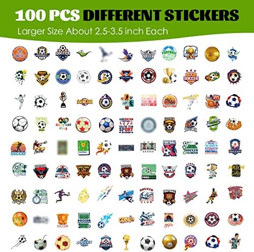 12 PC -uri PC -uri de fotbal 12 PC -uri bare mini -fotbal stoarceate 100 de calculatoare de fotbal Stickers set pungă de fotbal