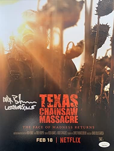 Mark Burnham a semnat Inscris 11x14 Photo Texas Chainsaw Massacre JSA Martor