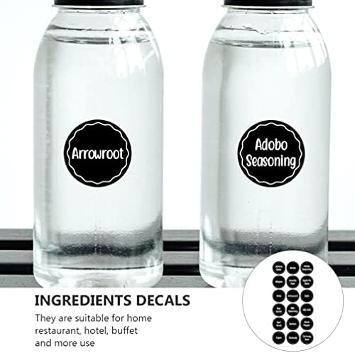Cabilock 144buc etichete rotunde de condimente etichete de condimente preimprimate autocolant etichete rotunde de borcane de